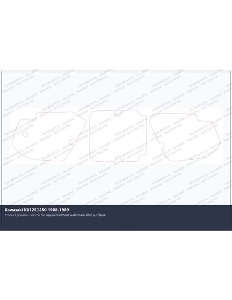 PPF Template - Kawasaki KX125250 1988-1989