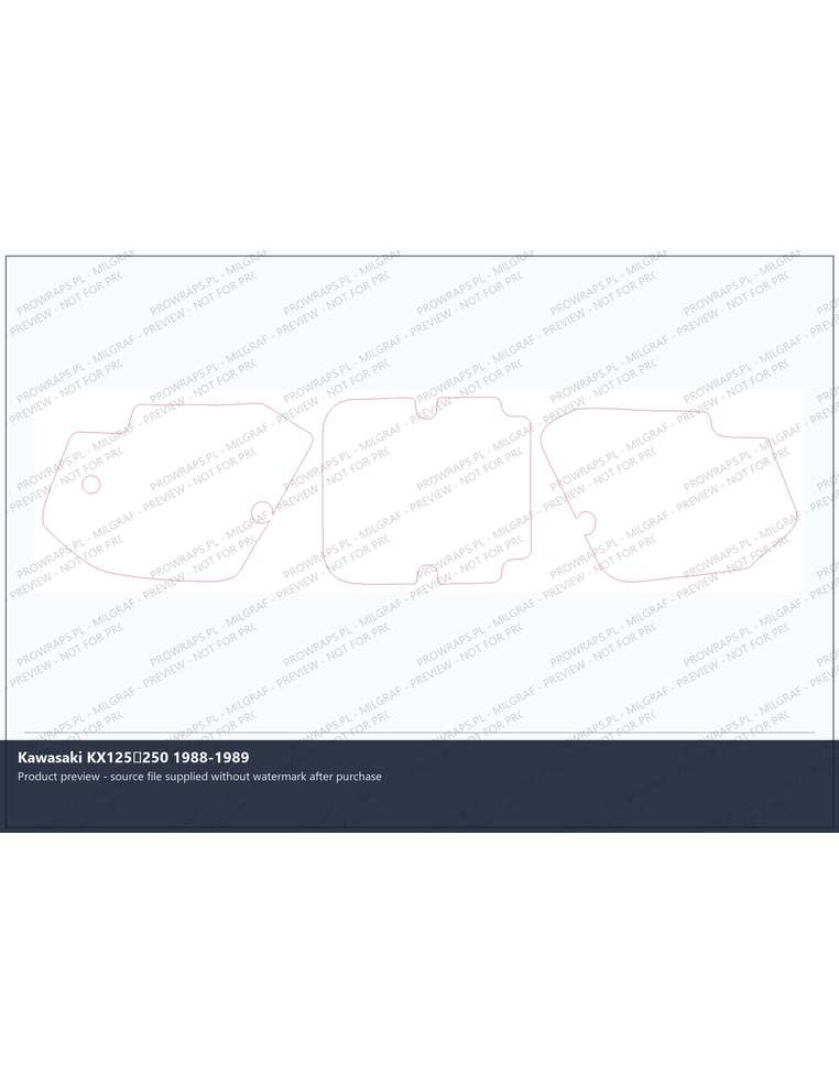 PPF Template - Kawasaki KX125250 1988-1989