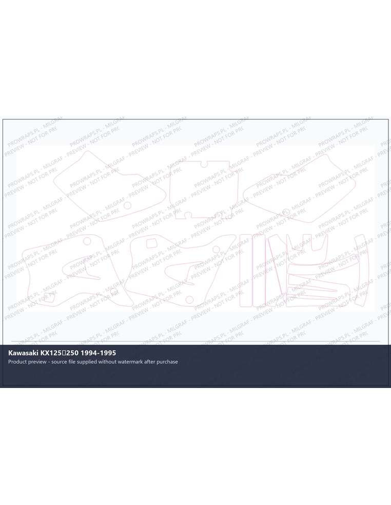 PPF Template - Kawasaki KX125250 1994-1995