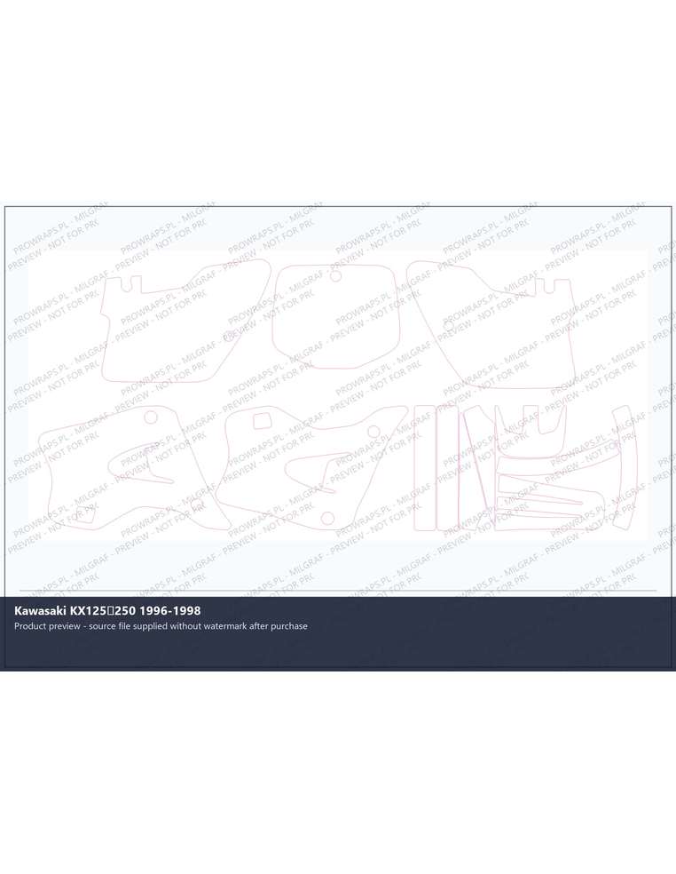 PPF Template - Kawasaki KX125250 1996-1998