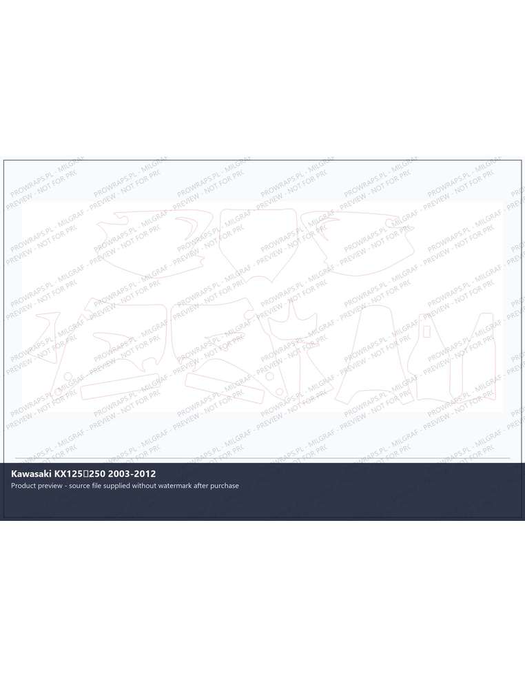 PPF Template - Kawasaki KX125250 2003-2012