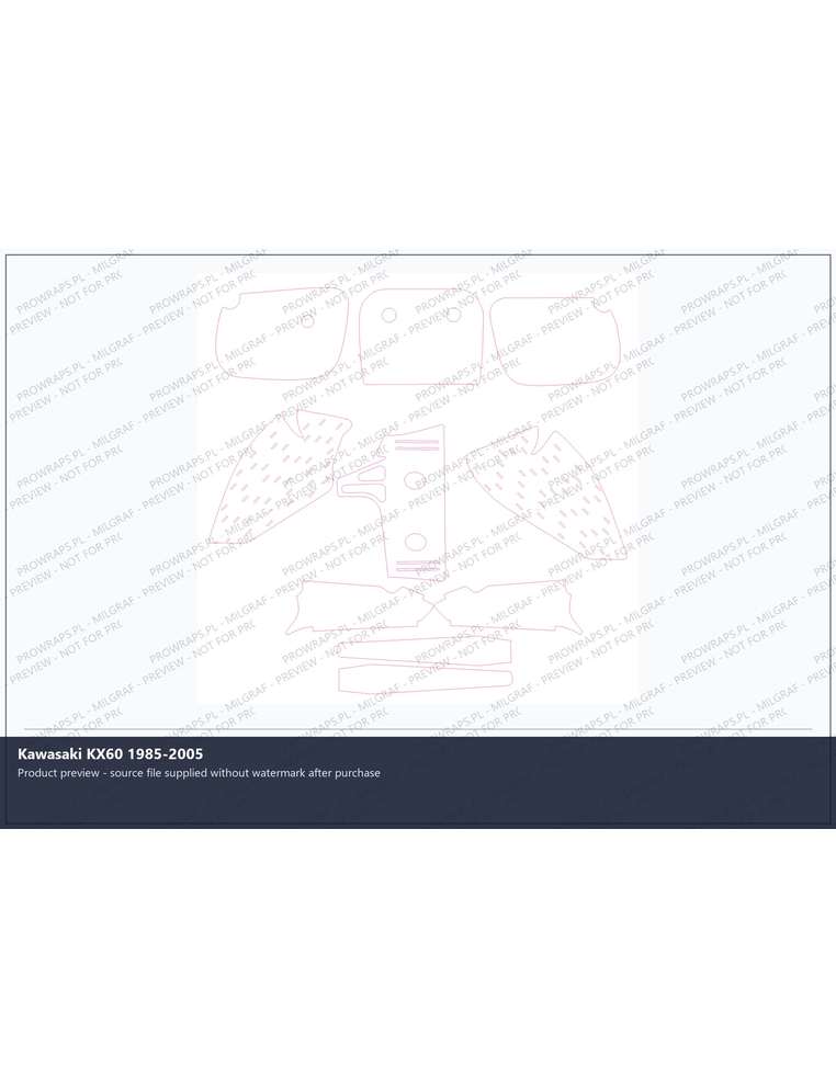PPF Template - Kawasaki KX60 1985-2005