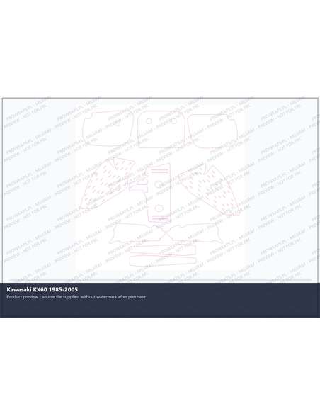 PPF Template - Kawasaki KX60 1985-2005