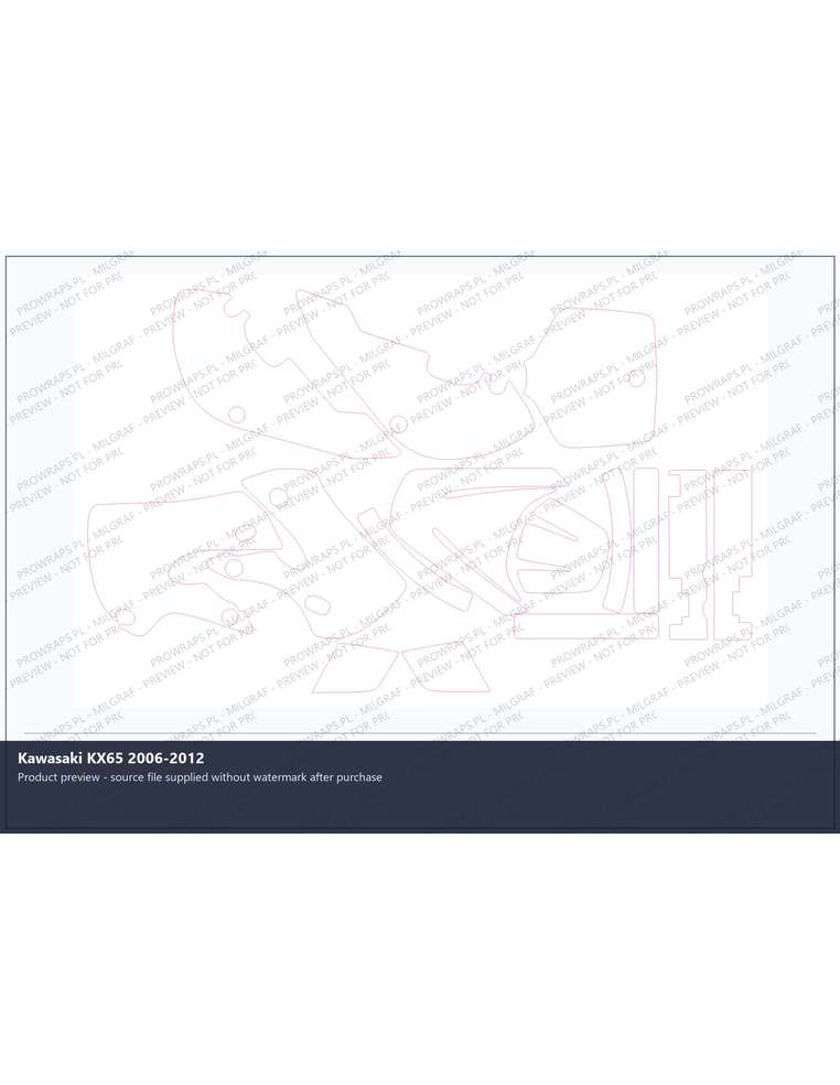 PPF Template - Kawasaki KX65 2006-2012
