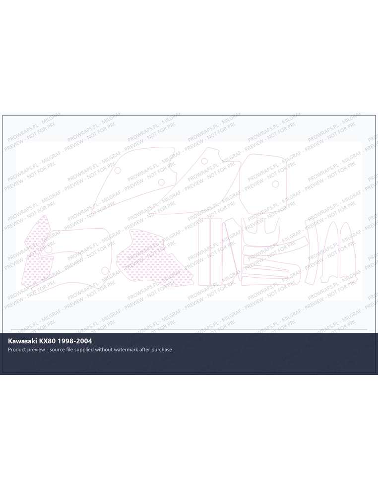 PPF Template - Kawasaki KX80 1998-2004