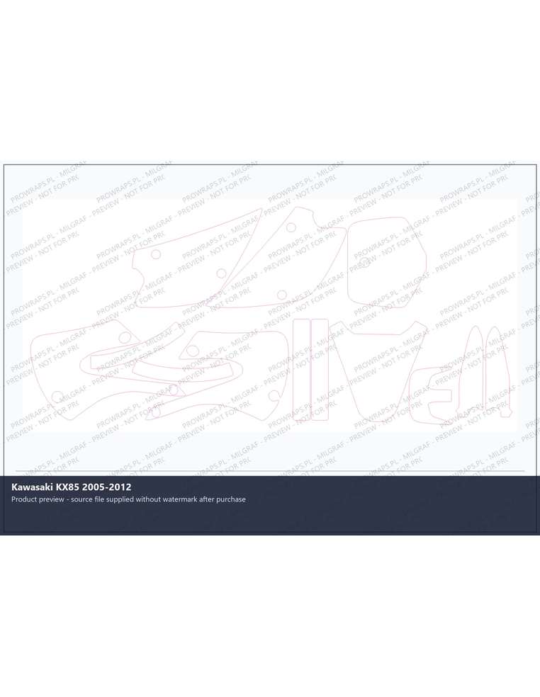 PPF Template - Kawasaki KX85 2005-2012