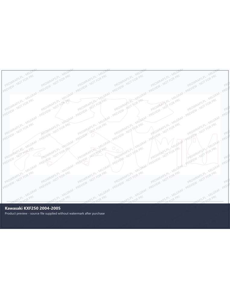 PPF Template - Kawasaki KXF250 2004-2005