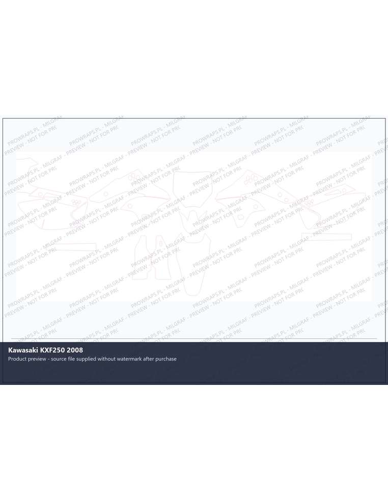 PPF Template - Kawasaki KXF250 2008