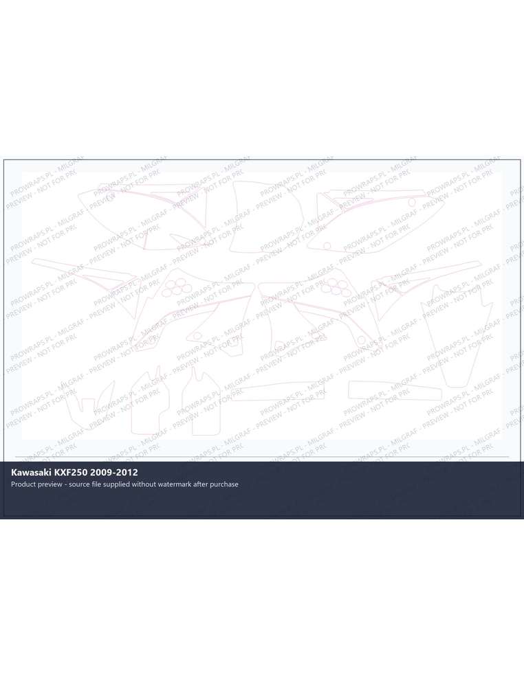 PPF Template - Kawasaki KXF250 2009-2012