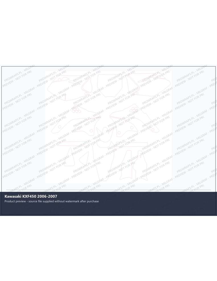 PPF Template - Kawasaki KXF450 2006-2007