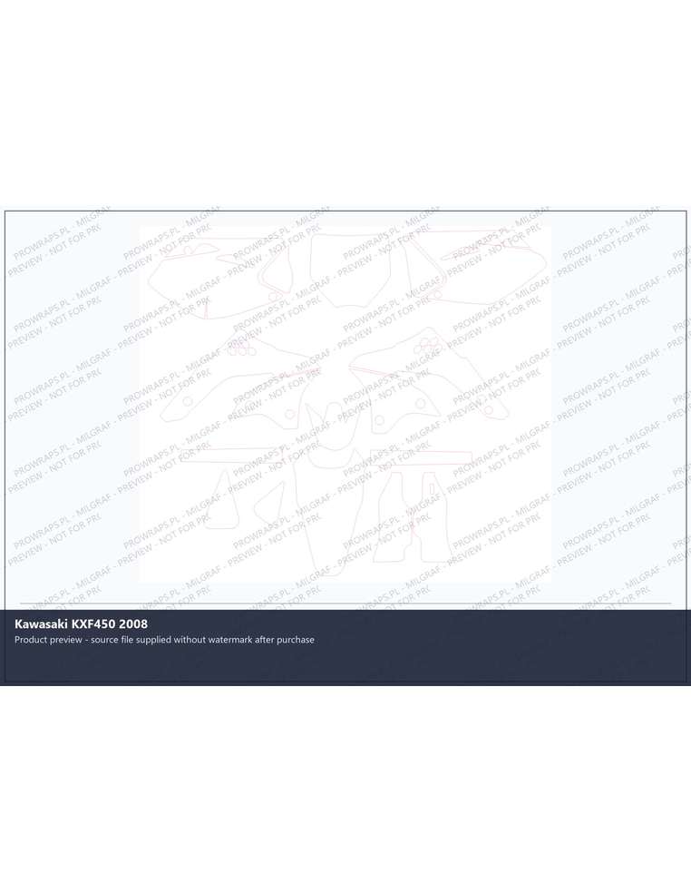 PPF Template - Kawasaki KXF450 2008