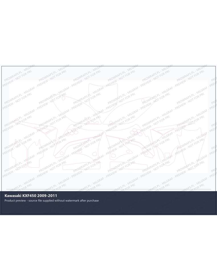 PPF Template - Kawasaki KXF450 2009-2011