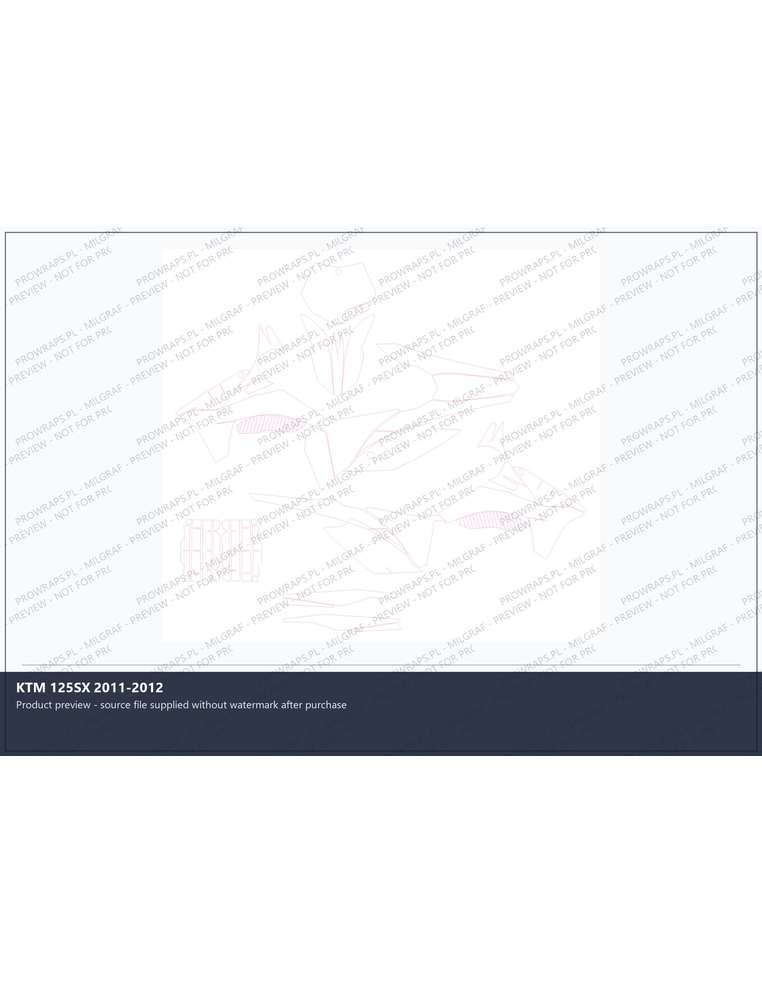 PPF Template - KTM 125SX 2011-2012