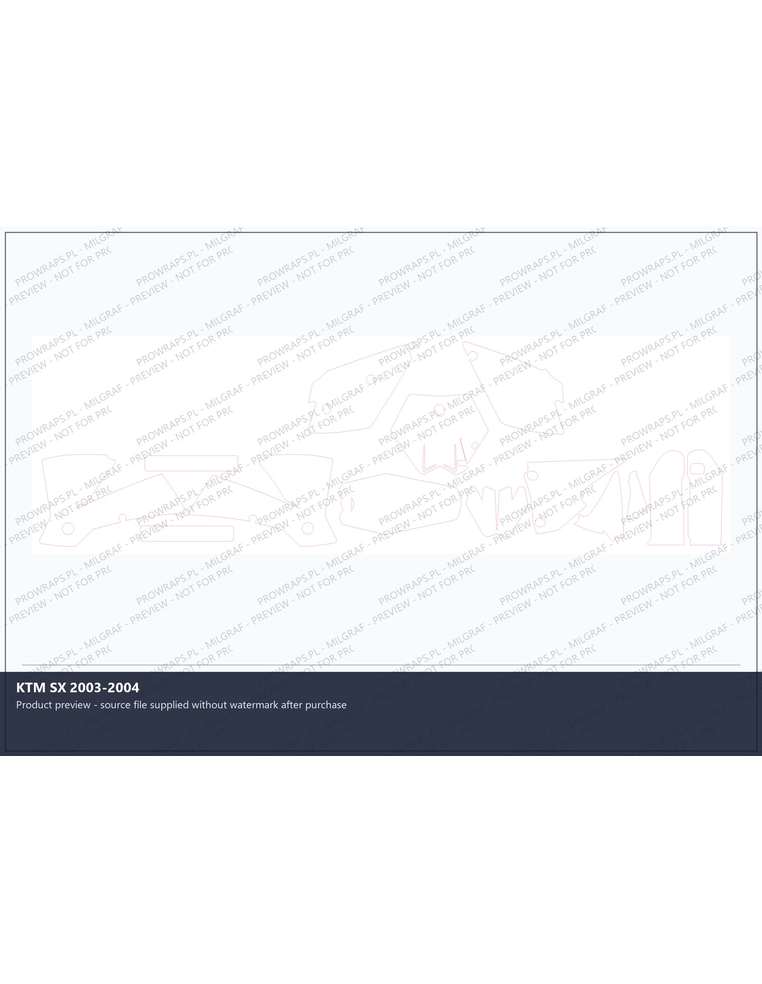 PPF Template - KTM SX 2003-2004