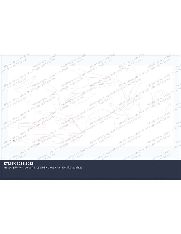 PPF Template - KTM SX 2011-2012