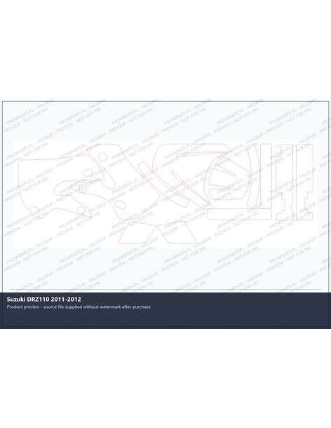 PPF Template - Suzuki DRZ110 2011-2012