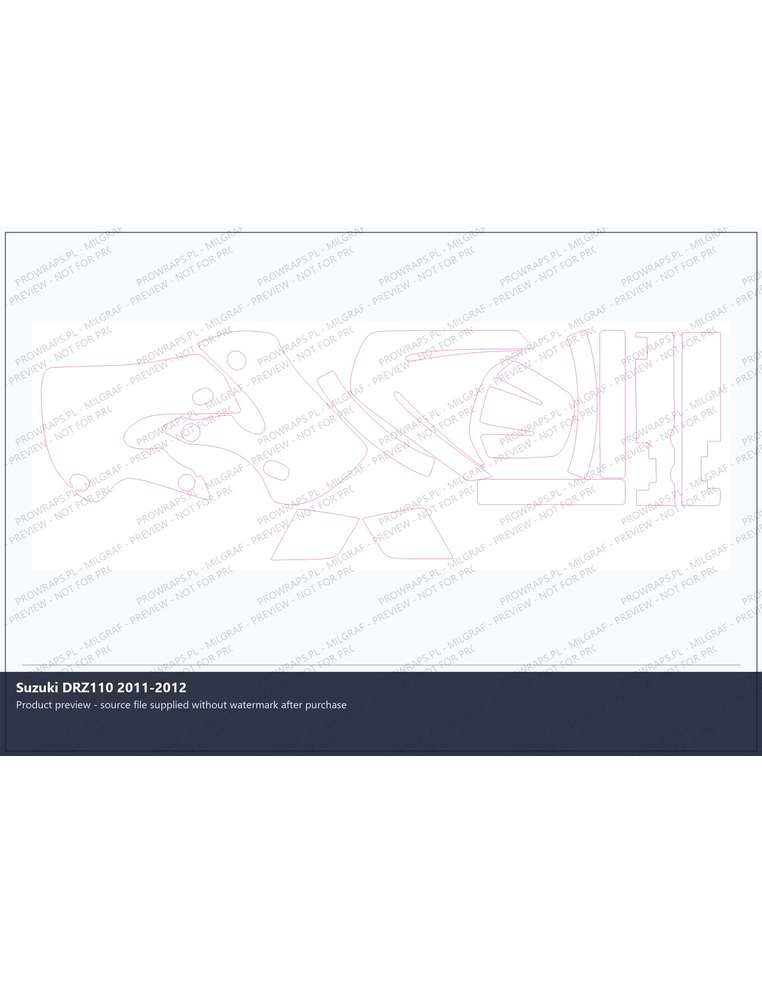 PPF Template - Suzuki DRZ110 2011-2012