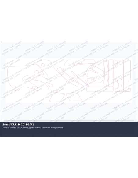 PPF Template - Suzuki DRZ110 2011-2012