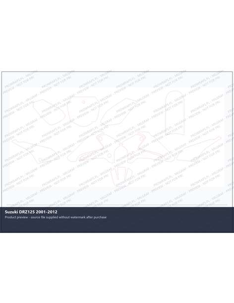 PPF Template - Suzuki DRZ125 2001-2012
