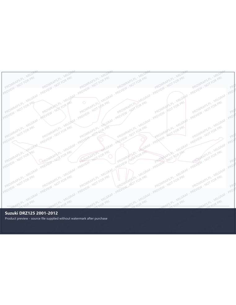 PPF Template - Suzuki DRZ125 2001-2012