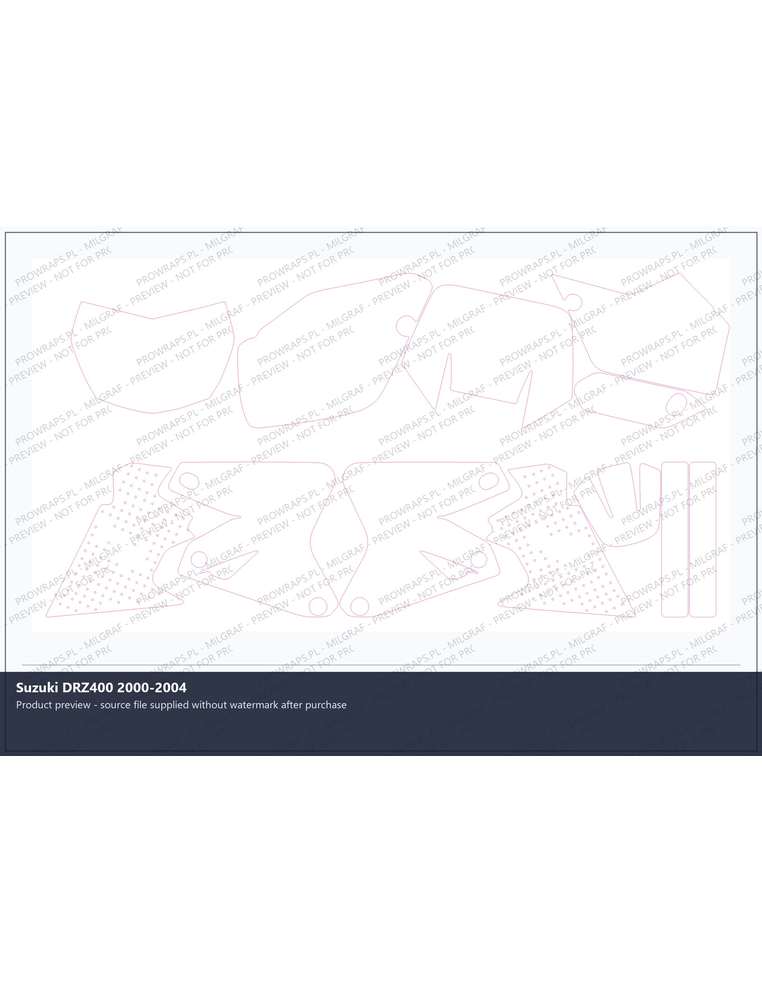 PPF Template - Suzuki DRZ400 2000-2004