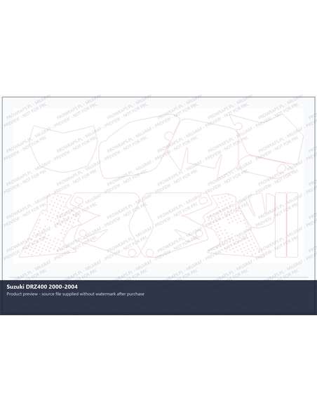 PPF Template - Suzuki DRZ400 2000-2004