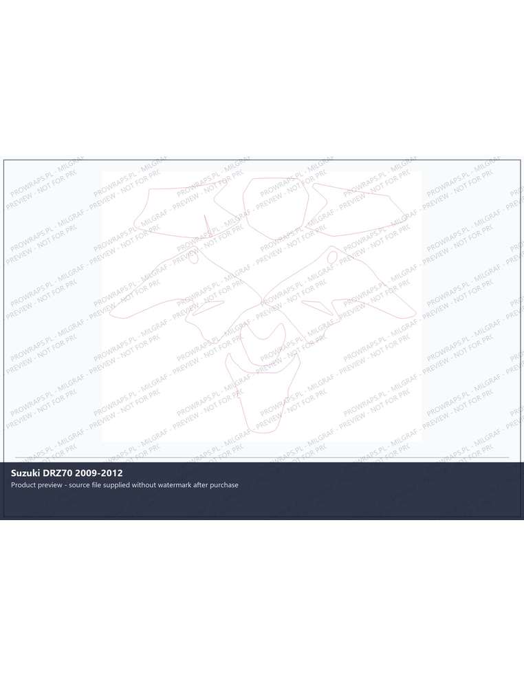 PPF Template - Suzuki DRZ70 2009-2012