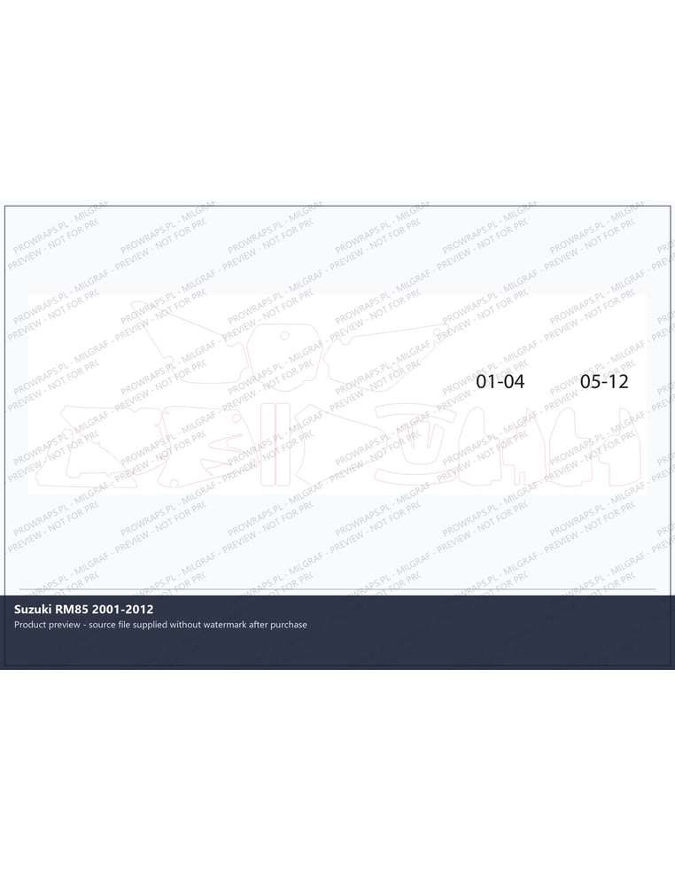 PPF Template - Suzuki RM85 2001-2012