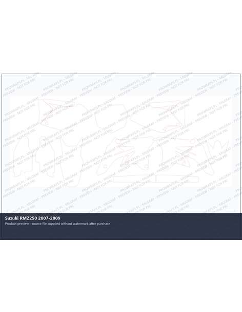 PPF Template - Suzuki RMZ250 2007-2009