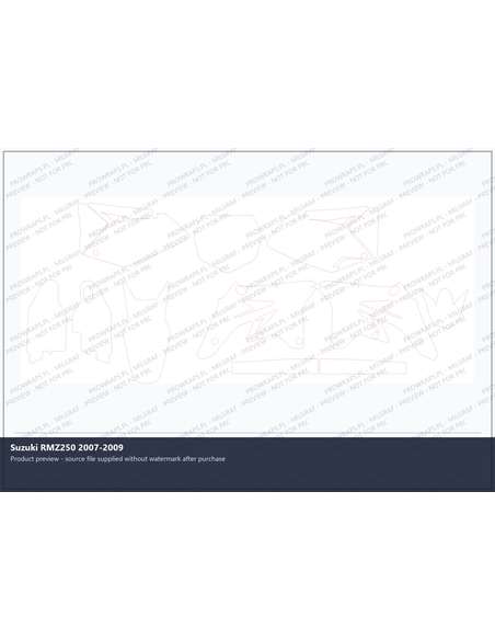 PPF Template - Suzuki RMZ250 2007-2009