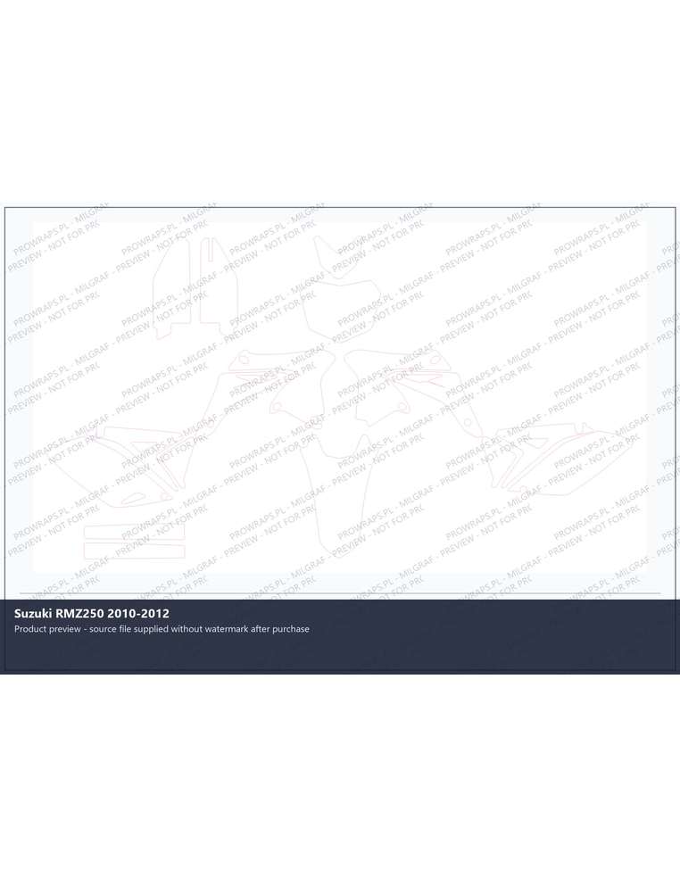 PPF Template - Suzuki RMZ250 2010-2012