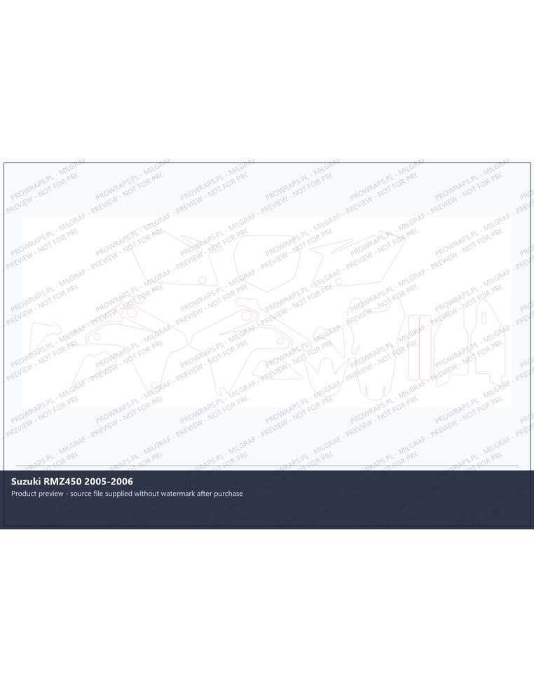 PPF Template - Suzuki RMZ450 2005-2006