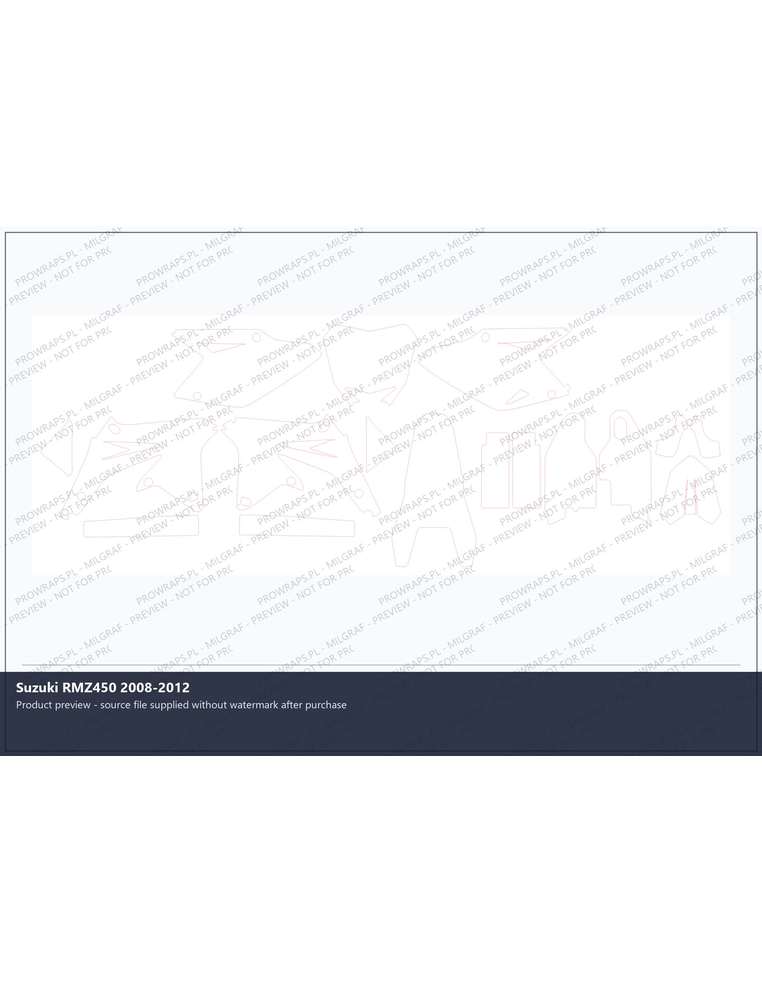 PPF Template - Suzuki RMZ450 2008-2012