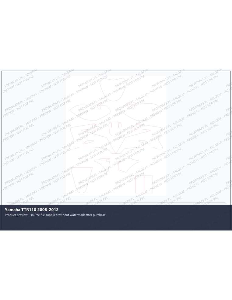 PPF Template - Yamaha TTR110 2008-2012