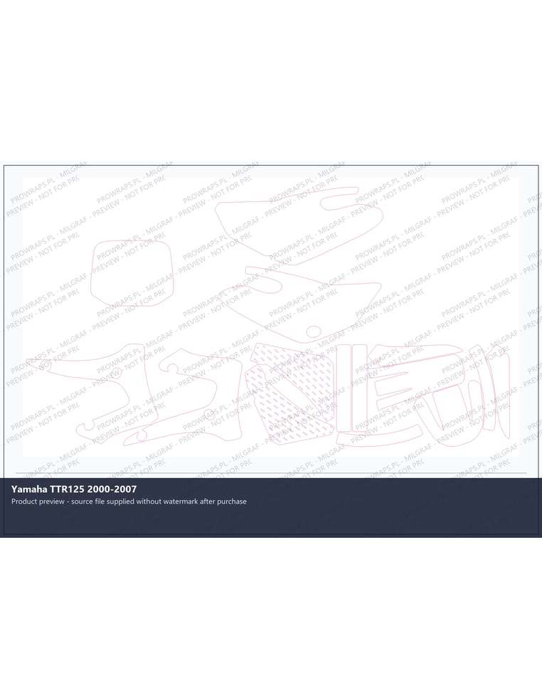 PPF Template - Yamaha TTR125 2000-2007