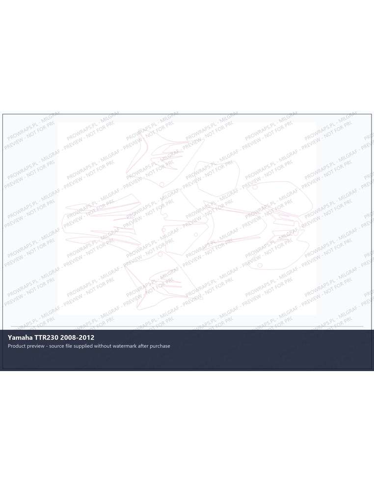 PPF Template - Yamaha TTR230 2008-2012
