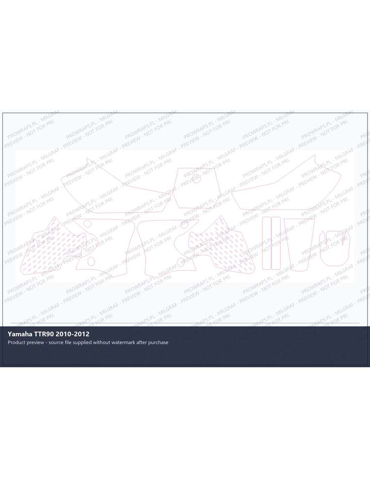 PPF Template - Yamaha TTR90 2010-2012