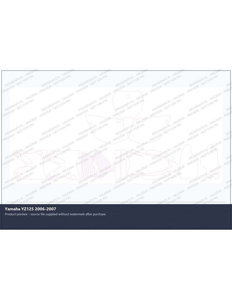 PPF Template - Yamaha YZ125 2006-2007