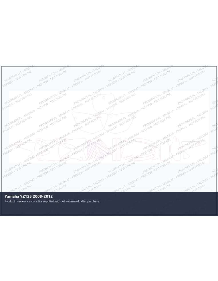 PPF Template - Yamaha YZ125 2008-2012