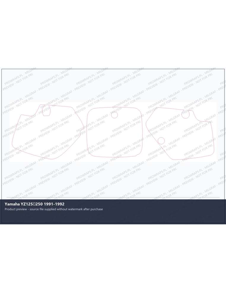 PPF Template - Yamaha YZ125250 1991-1992