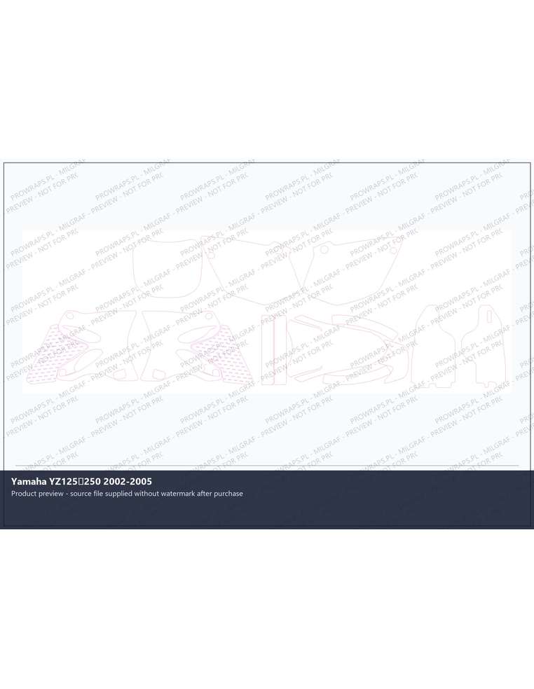 PPF Template - Yamaha YZ125250 2002-2005