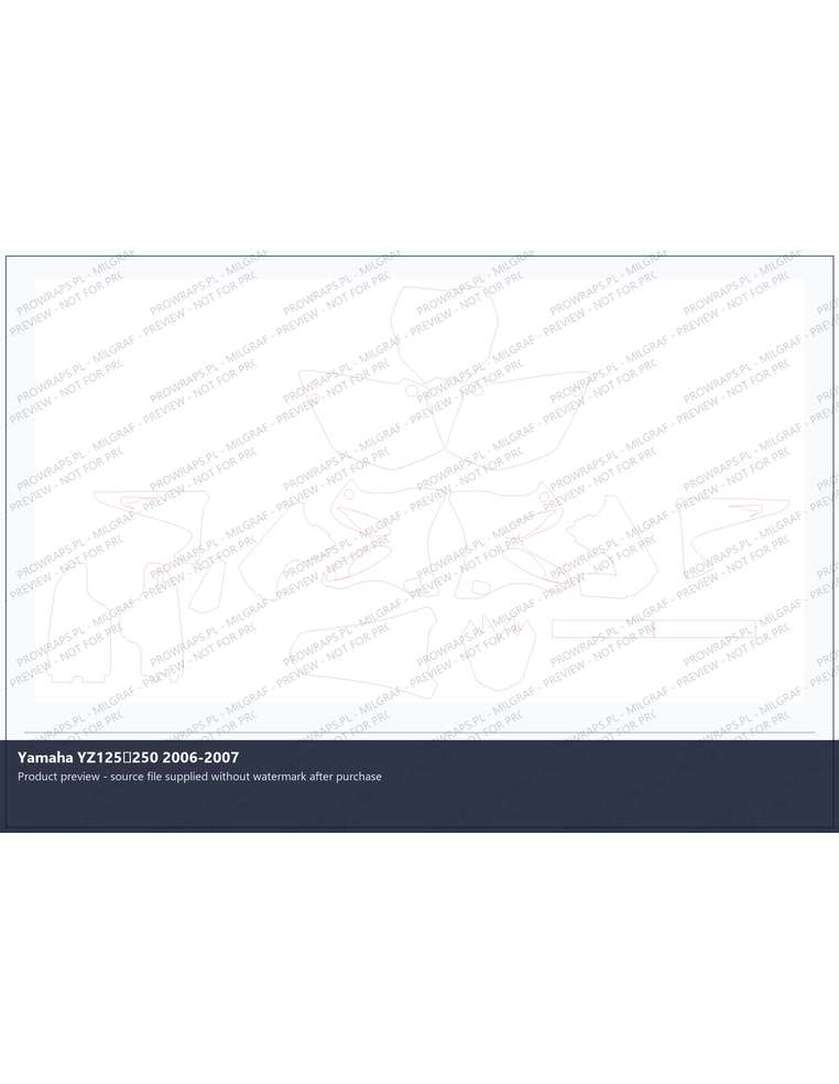 PPF Template - Yamaha YZ125250 2006-2007