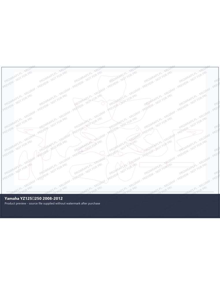 PPF Template - Yamaha YZ125250 2008-2012