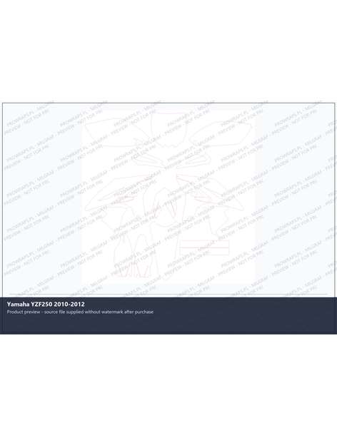PPF Template - Yamaha YZF250 2010-2012