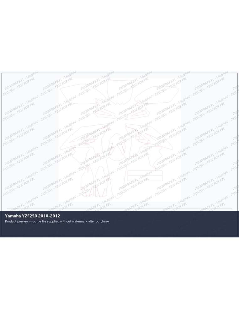 PPF Template - Yamaha YZF250 2010-2012