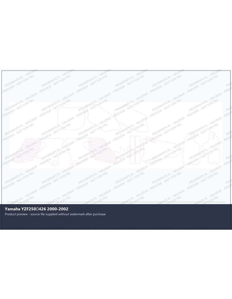 PPF Template - Yamaha YZF250426 2000-2002