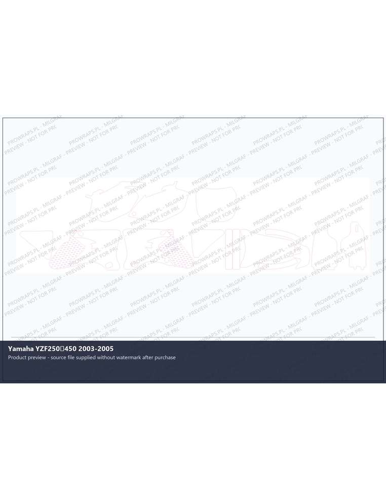PPF Template - Yamaha YZF250450 2003-2005