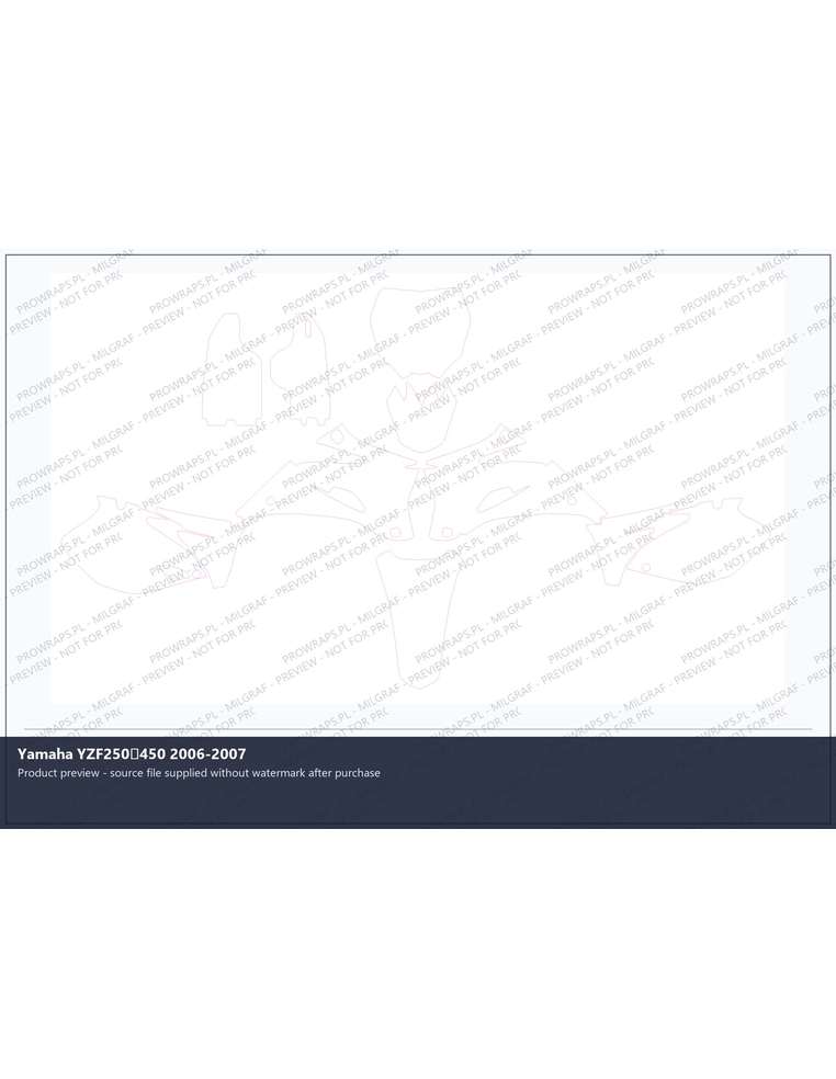 PPF Template - Yamaha YZF250450 2006-2007