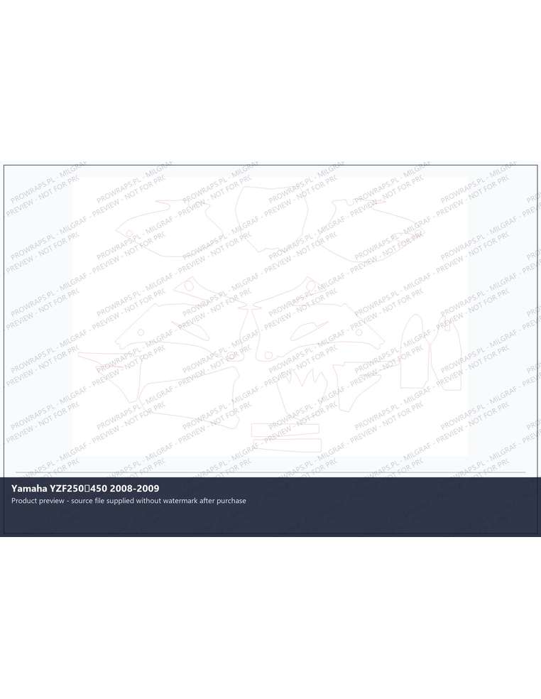 PPF Template - Yamaha YZF250450 2008-2009