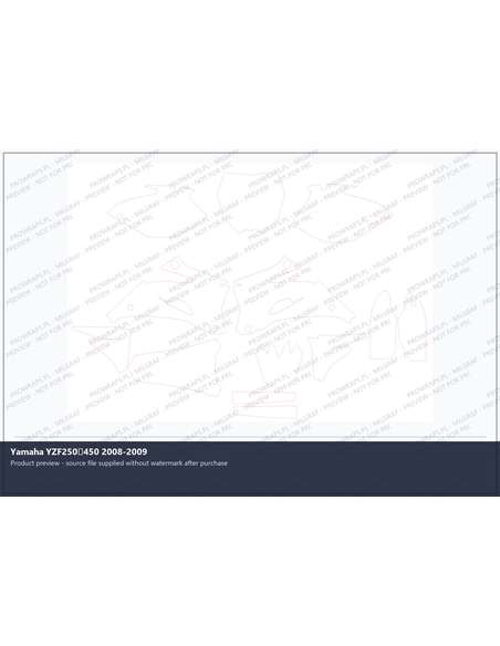 PPF Template - Yamaha YZF250450 2008-2009